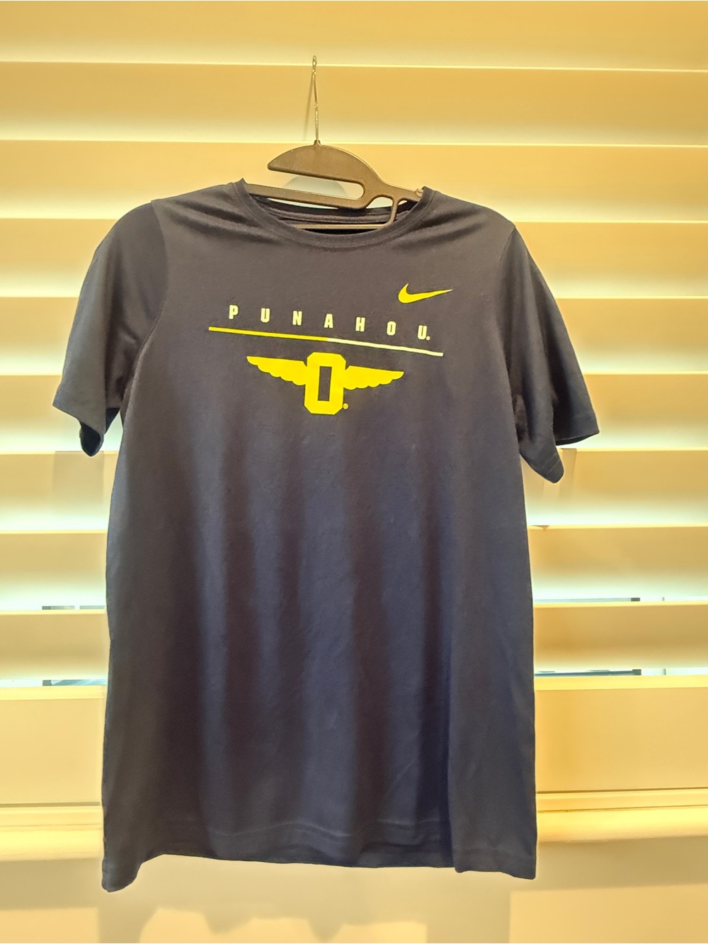 YXL Drifit Nike Punahou Men's Navy Blue Graphic Tee